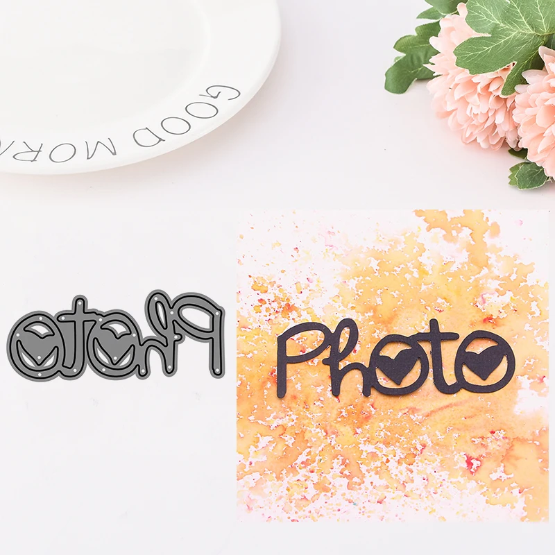 JC Metal Cutting Dies for Scrapbooking Letter PHOTO Words Craft Die Cut Album Folder Stencil Card Making Template Decoration