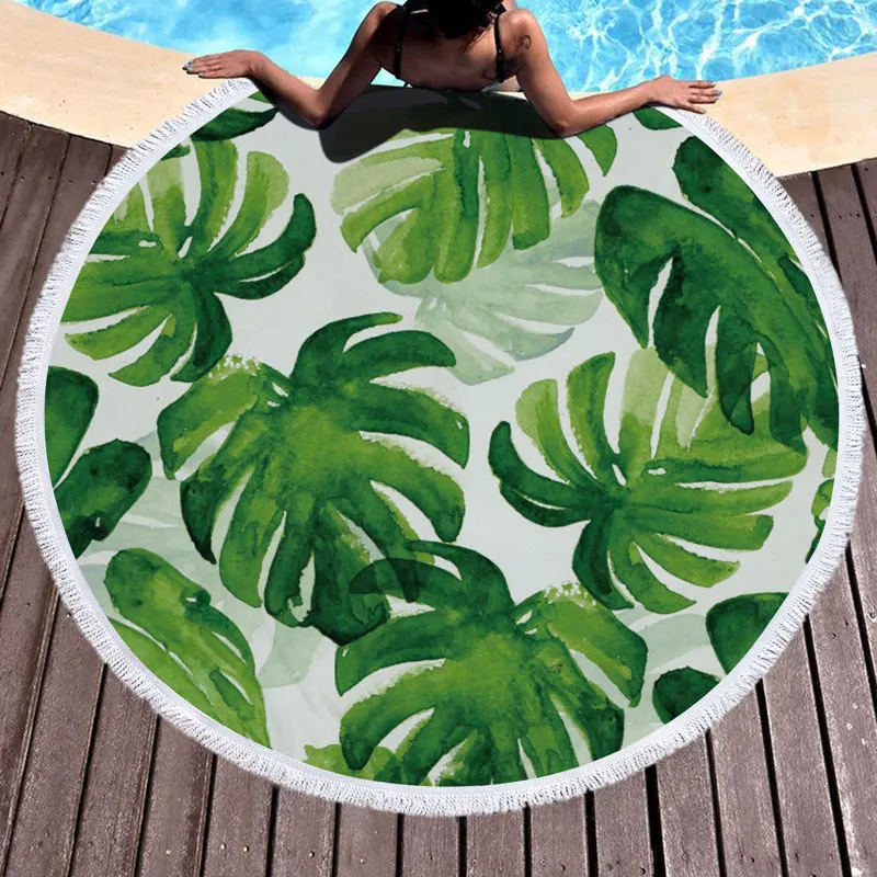 Популярное пляжное полотенце из микрофибры для взрослых с кисточками|round beach