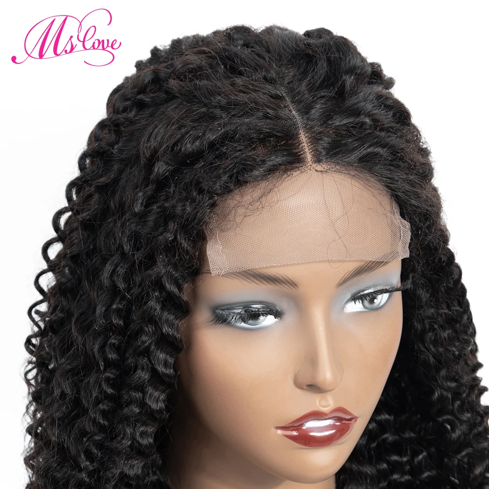 MS Love курчавые вьющиеся человеческие волосы парик кружева спереди парики