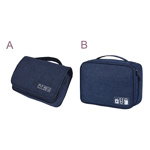 AB Navy Bag Модная косметичка для путешествий, набор для женщин и мужчин, нижнее белье, обувь, туалетные принадлежности, косметичка, цифровой кабель, провод, гаджет, органайзер, аксессуары - Цвет: AB Navy Bag