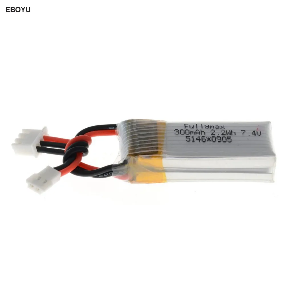 Батарея EBOYU 7 4 V 300mAh 25C Lipo для XK DHC-2 A600 A700 A800 A430 WLToys F959 RC Airplane RTF | Игрушки и хобби