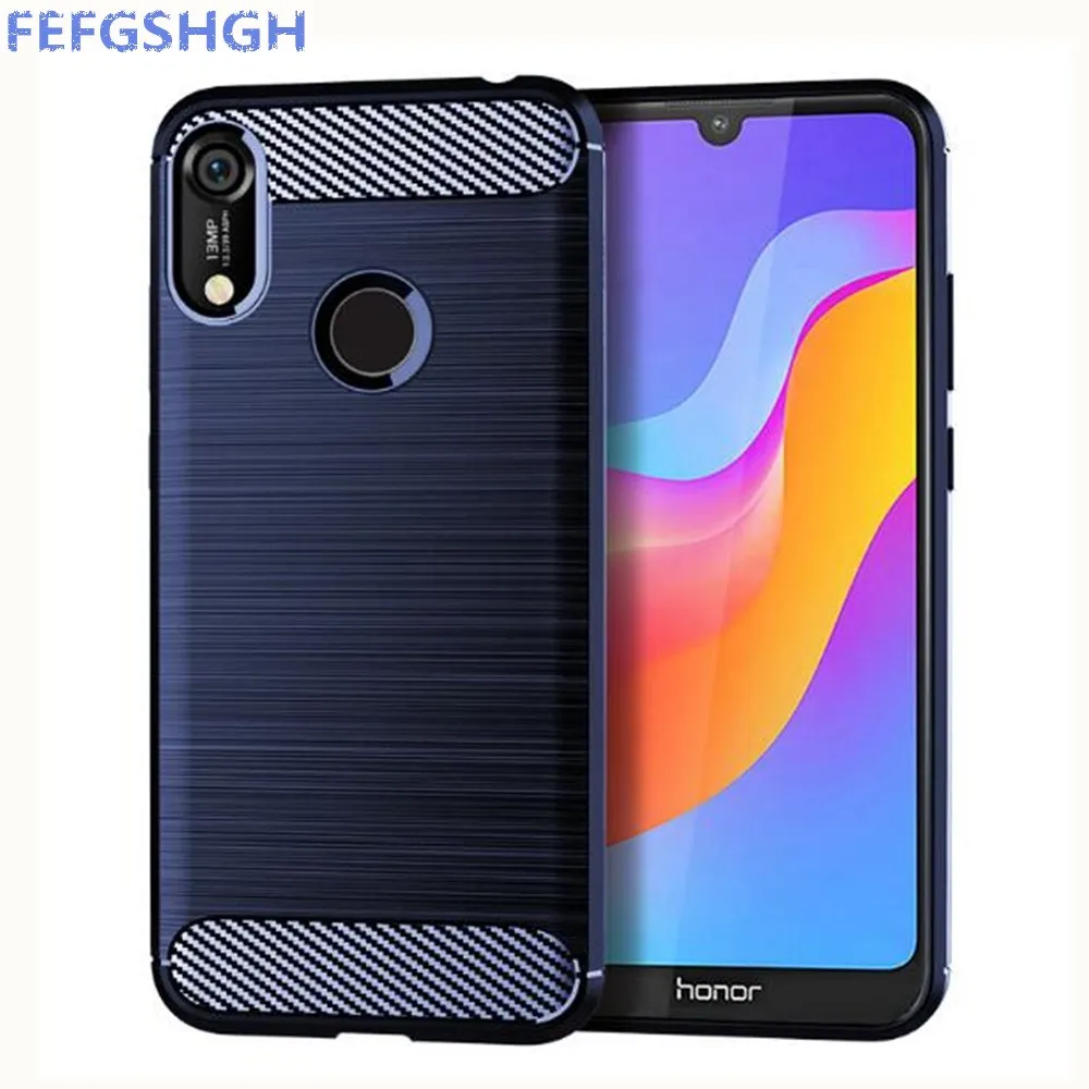 Чехол из углеродного волокна для Huawei Honor 8A Pro JAT LX1 резиновый силиконовый чехол
