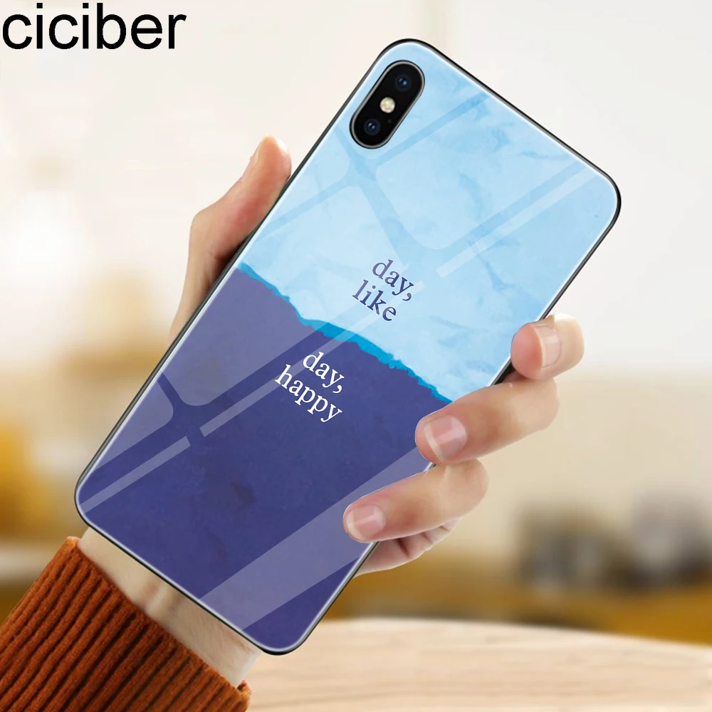 Ciciber новая мода для Iphone X XR XS MAX 6 6S 7 8 Plus чехлы из стекла задняя крышка день Надеюсь