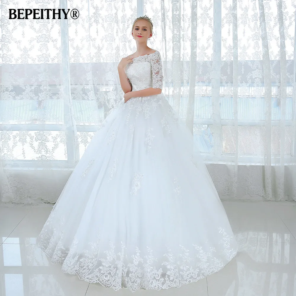 Vestidos De Novia, бальное платье с короткими рукавами, свадебное платье, Casamento, кружевное винтажное платье размера плюс, Новые свадебные платья принцессы
