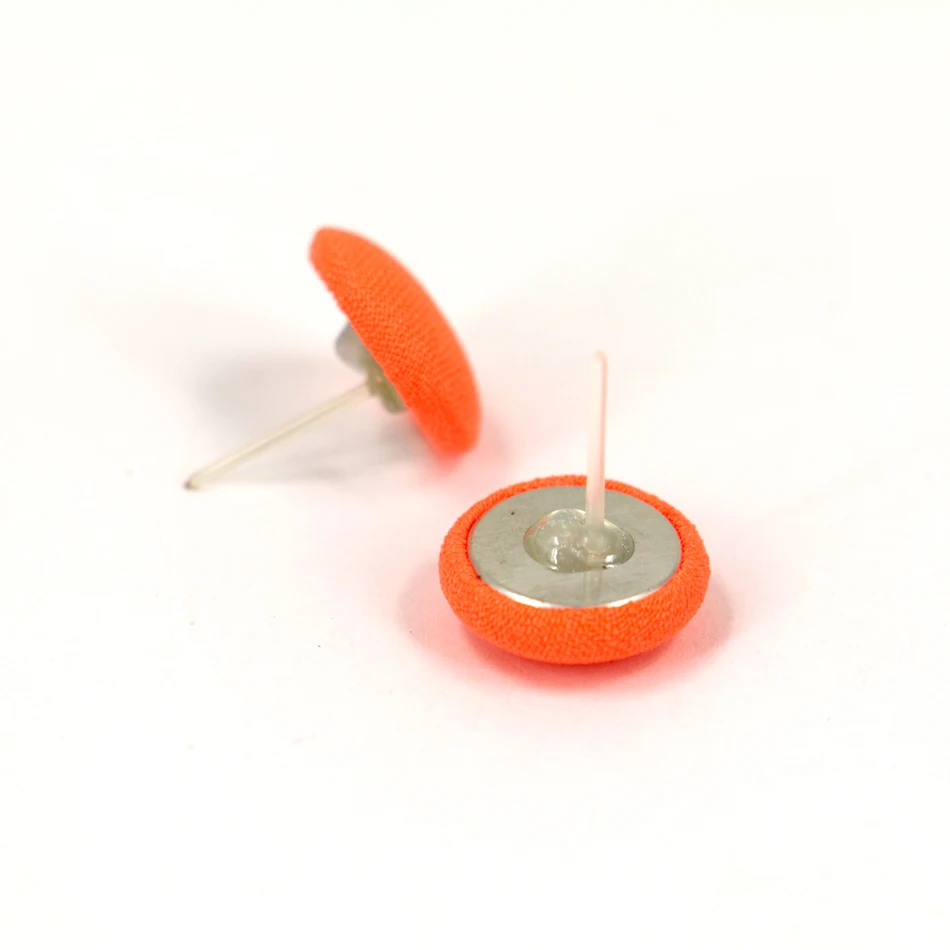 Free Shipping Factory Wholesale Directly Fashion Cute Cloth Button Plastic Stick Anti-allergy Stud Earrings Mixed Designs 36pair | Украшения