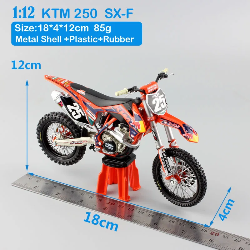 1/12 KTM 250SX-F № 25 напитка red bull от производителя racer SXF 2013 Марвин Musquin масштаб мотоциклов литья под давлением модель Мотокросс MX Байк игрушки