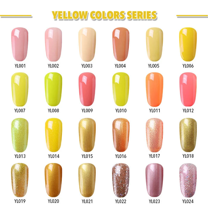 Гель лак для нейл арта Elite99 вымачиваемый УФ Желтая серия 1 флакон| |