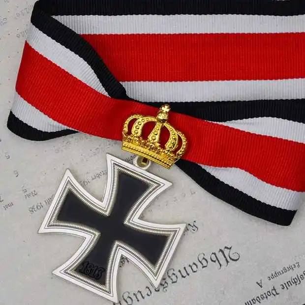 Высокое качество WWII WW2 3 шт. Железный крест комбинация немецкая медаль с золотой значок с изображением короны с коробкой и сертификатом