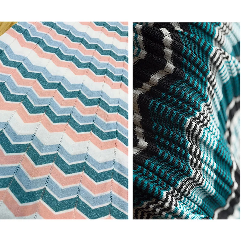 Летний Цветной полосатый богемный свитер платье выше колена длинный стиль