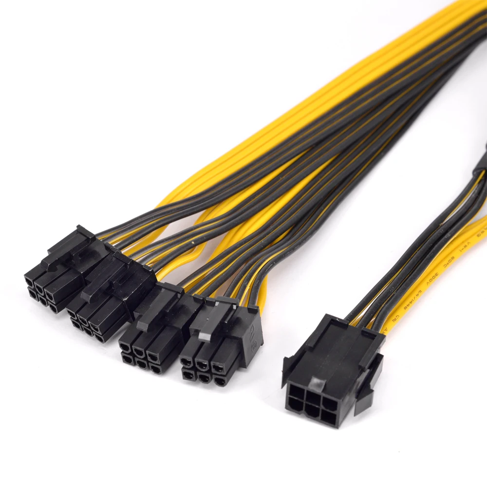 PCI express GPU 6 Pin порт мультипликатор PCIe видеокарта от 1 до 4 способов питания