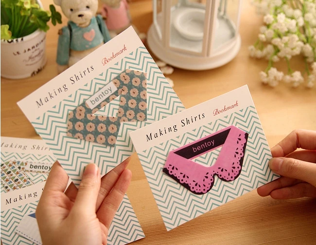 4 шт. милый воротник Закладка Kawaii клип пластиковая рубашка дизайн книга маркер