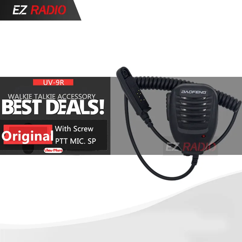BAOFENG Walkie Talkie PTT Microphone Speaker for UV-9R BF-A58 BF-9700 Compatible with UV-XR Plus GT-3WP UV-5S RT6 | Мобильные