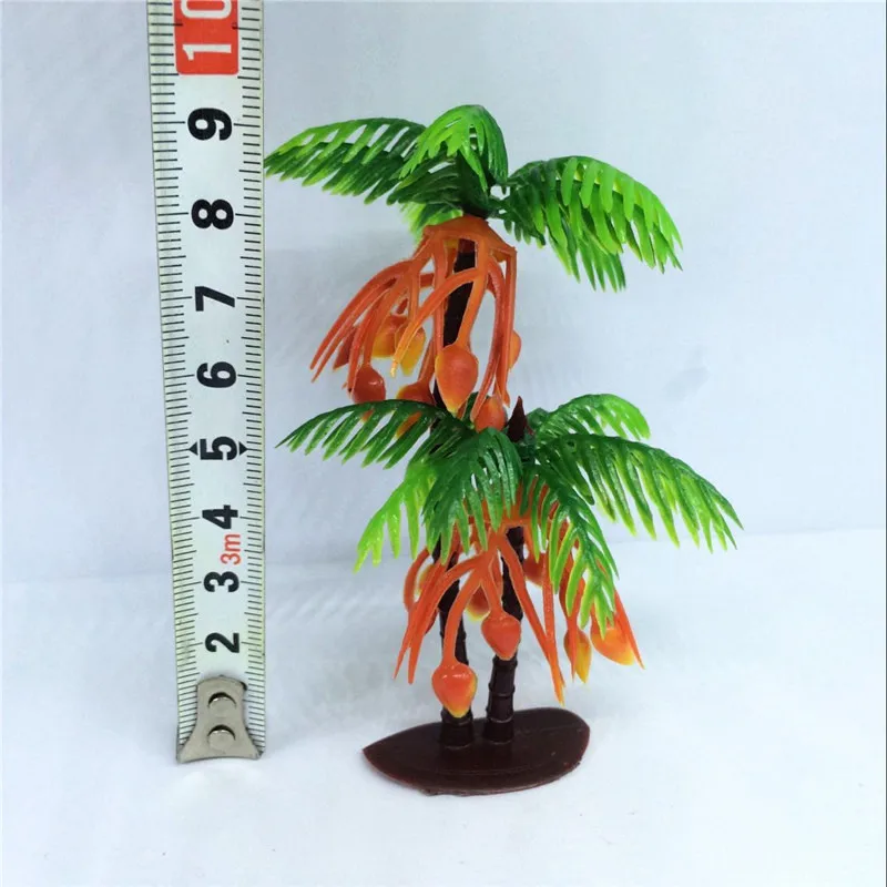 10 шт. аквариумный фон искусственное растение озеленение 9 см большой пальмовый