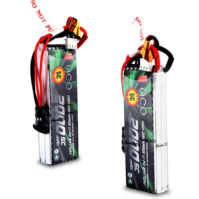 Аккумулятор Gens ace Lipo 2000 мАч 2S 3S 5C с разъемом Futaba EHR для контроллера Flysky Контроллер