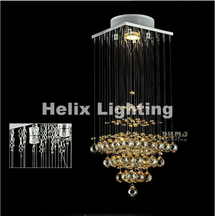 Современные Люстры d200 мм Хрустальная Подвесная лампа первого уровня K9