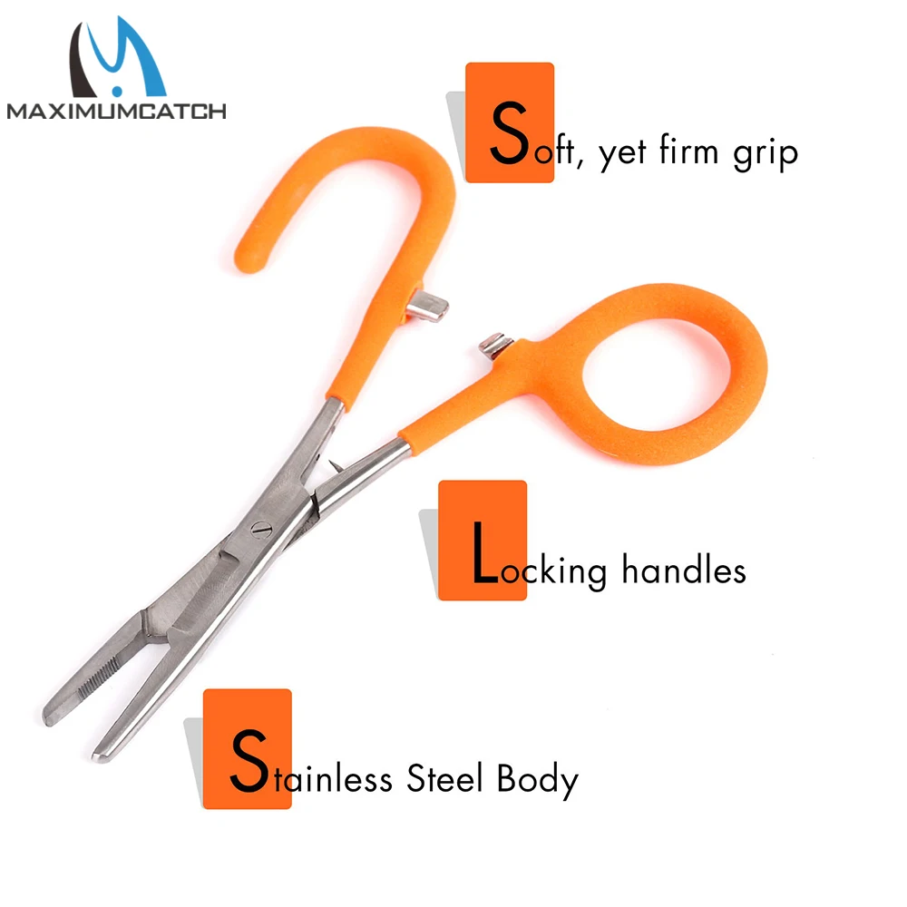 Maximumcatch рыболовные щипцы из нержавеющей стали Hemostats Многофункциональный 3 в 1 линейный резак инструмент для удаления крючков щипцы с фиксатором