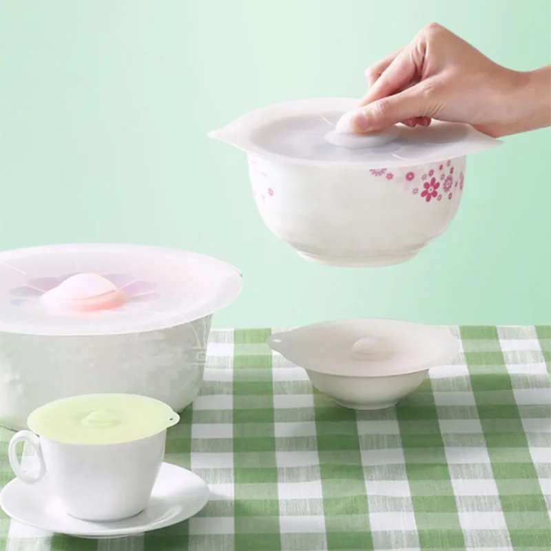 5 в 1 мульти размеры пищевой силиконовый герметик горшок крышка для хранения еды