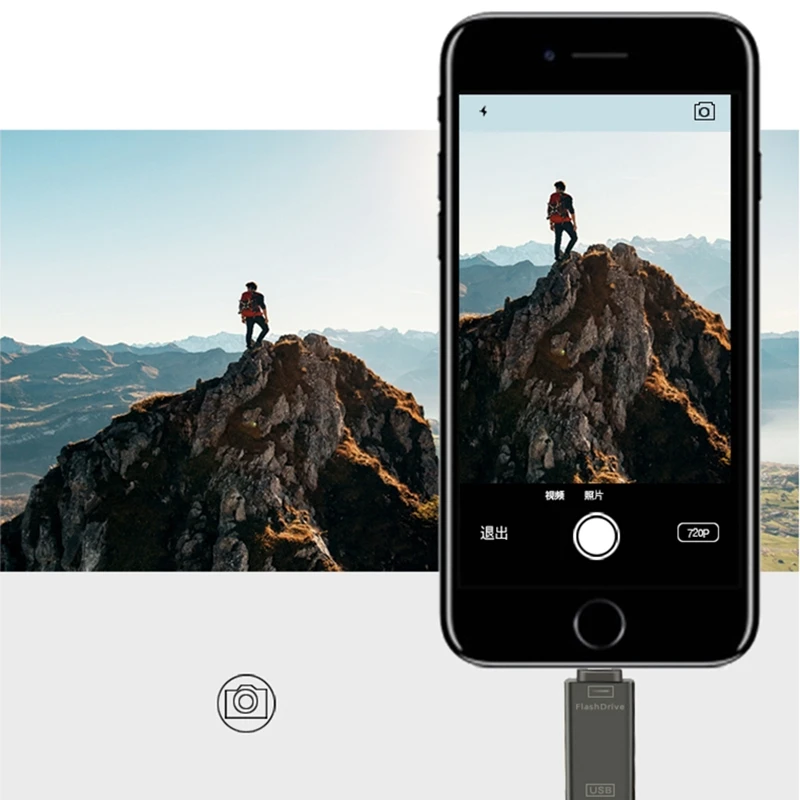 KISMO металлический USB флеш-накопитель 3 в 1 OTG 32 ГБ 64 USB-накопитель для iphone 6 7 8 Plus Samsung A3