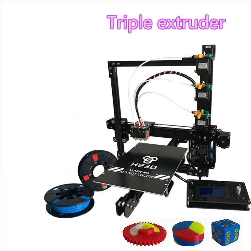 3 in 3 out printer Комбинированная распродажа-EI3 3 в 1 out или 3 в 3 out экструдер большой размер печати тройной 3D Принтер Комплект добавления DIY 3D сканер комплект - Цвет: 3 in 3 out printer
