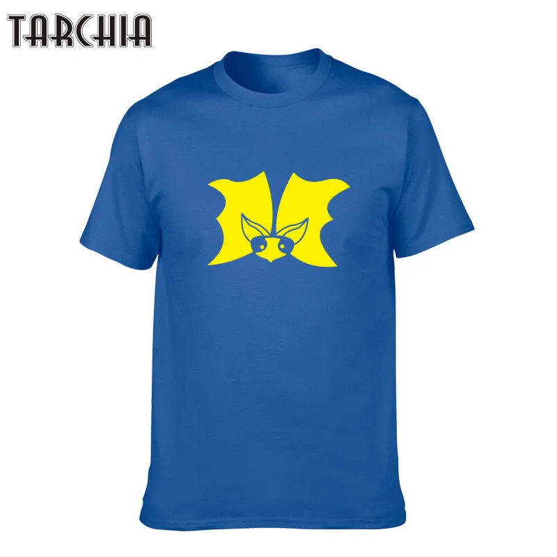 Футболка TARCHIA мужская с круглым вырезом Модная приталенная рубашка принтом