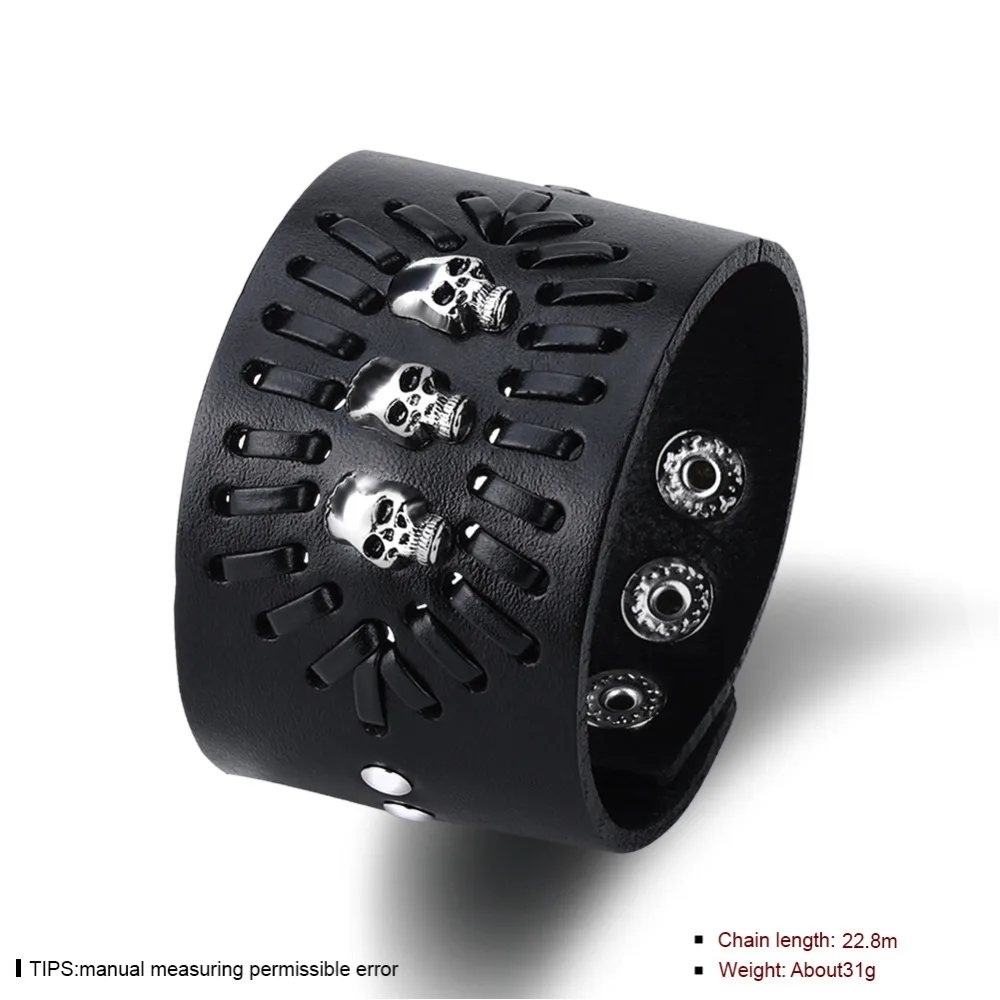 Tiger Totem Free Shipping Men bracelet Genuine leather bangles Skull fashion men jewelry pulseira masculina mujer feminina | Украшения и
