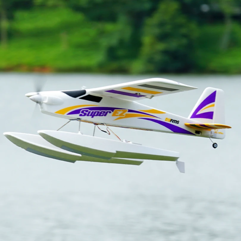 FMS 1220 мм Super EZ V4 тренажер для начинающих RC самолет с гироскопом 4CH 3S поплавки