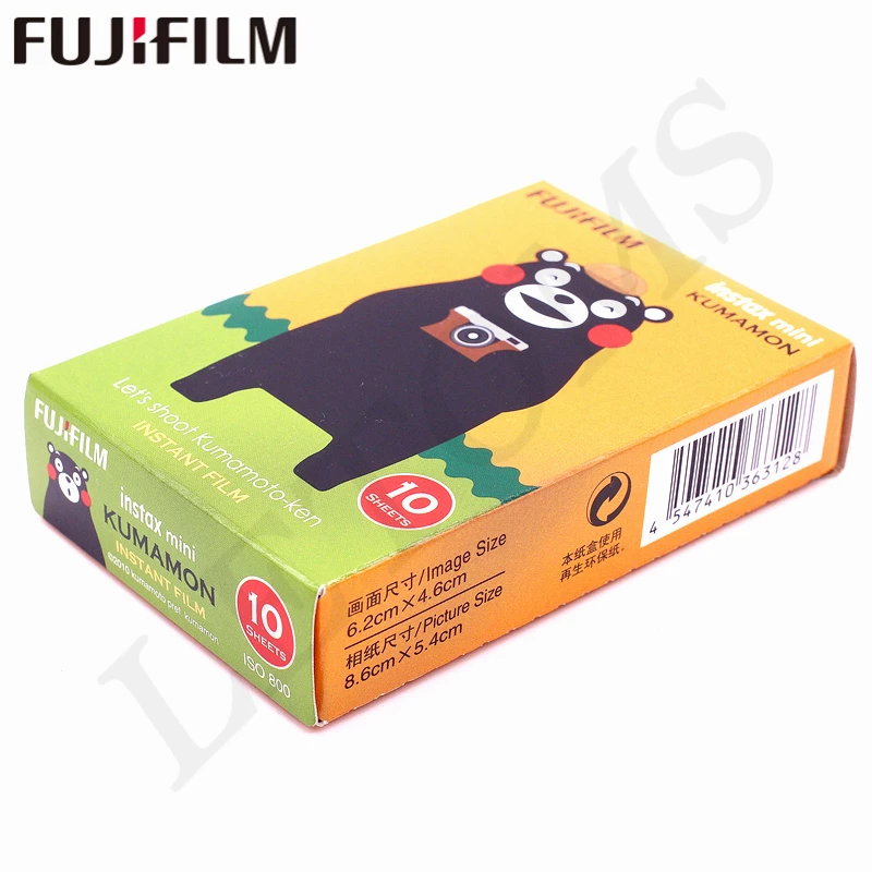 Фотобумага Fujifilm Instax Mini KUMAMON kumamoto bear 10 листов мгновенная пленка для камеры 8 7s 25 50s 90