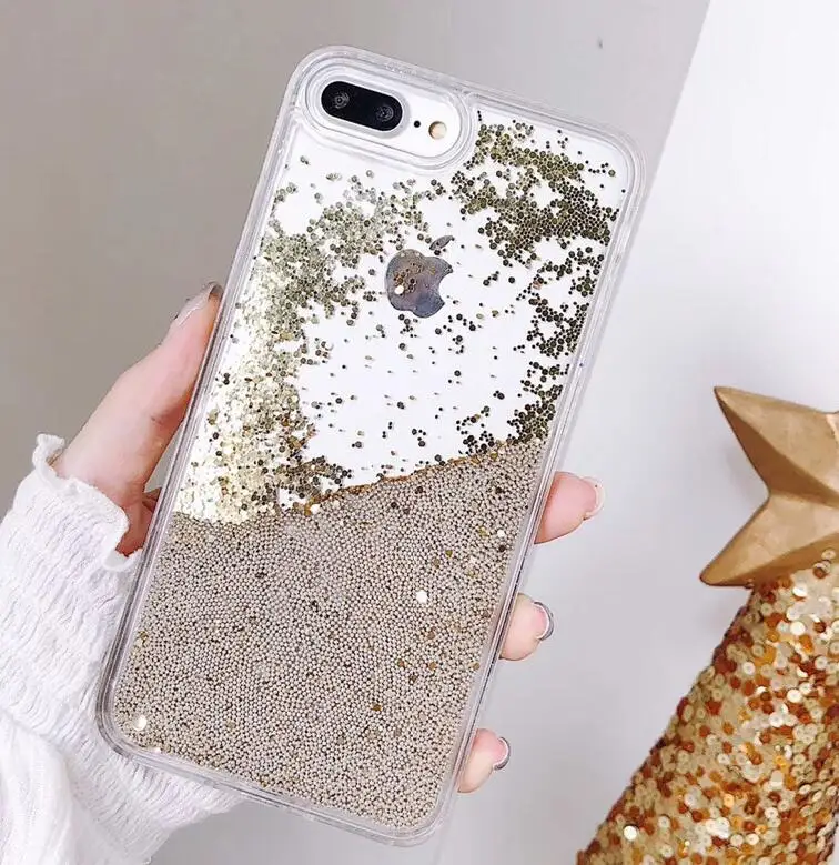 2 Блестящий чехол для телефона с изображением текущей жидкости для iPhone 7, 6, 6S Plus, Жесткий Чехол для iPhone X, 6, 7, 8, 6 S, задняя крышка - Цвет: 2