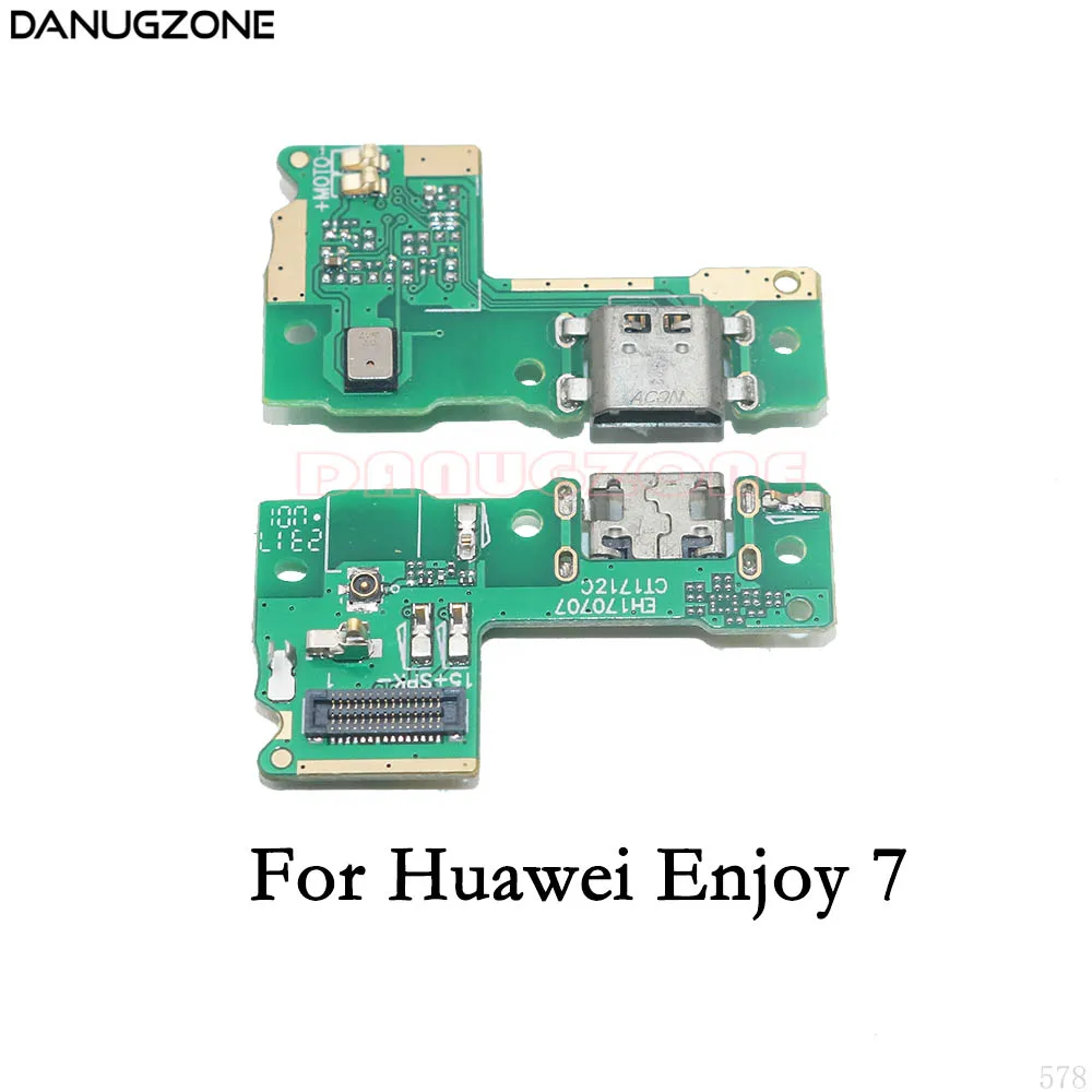Usb разъем для зарядки док станции порта плата гибкий кабель Huawei Enjoy 7 Plus 7S|Шлейфы