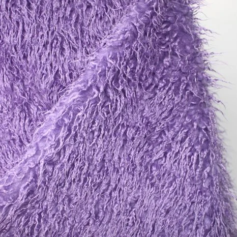 Лавандовая монгольская курчавая овечка ткань искусственный мех детские