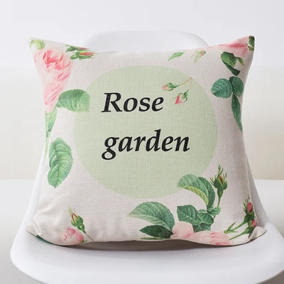 Модный потертый Шикарный чехол для подушки с розами льняной цветочный диванной
