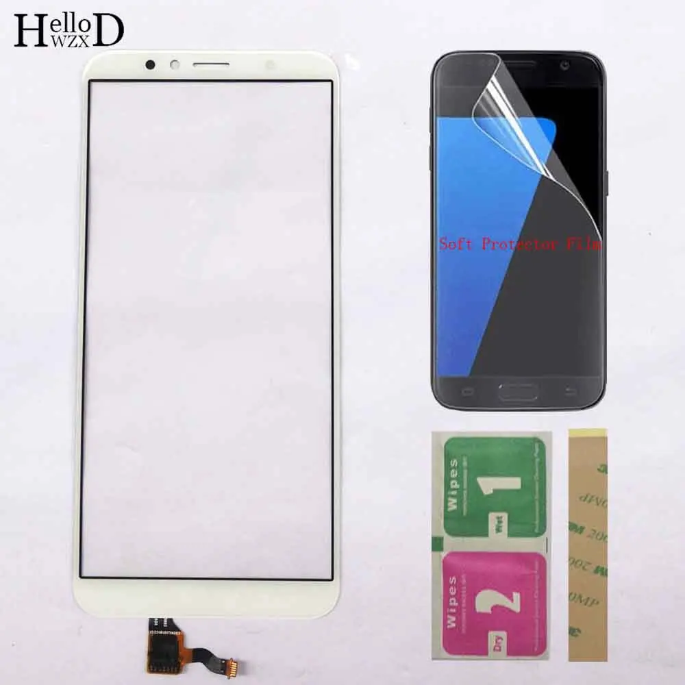 White Мобильный сенсорный экран панель для huawei Honor 7A Pro AUM-L29 Honor 7C AUM-L41 сенсорный экран дигитайзер Датчик внешняя стеклянная панель салфетки - Цвет: White