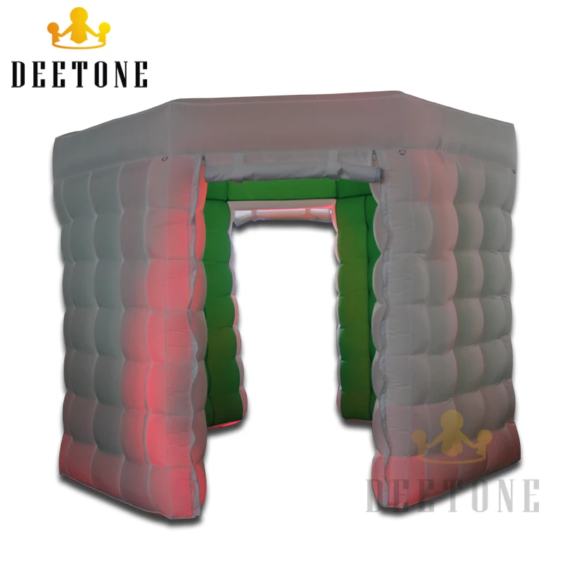 DEETONE красочное освещение 2 двери надувной восьмиугольник фото стенд корпус