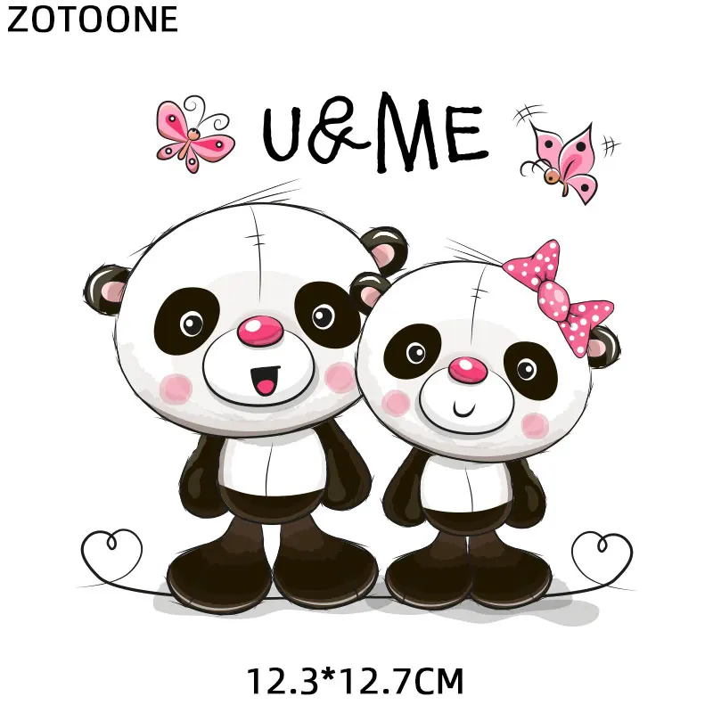 ZOTOONE набор патчей с мультяшным животным утюгом на переноске Единорог панда кошка