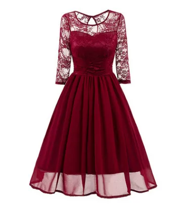 Robe De Soriee новые фиолетовые платья подружек невесты с длинными рукавами прозрачные кружевные шеи темно-красные дешевые Выпускной вечернее платье Выпускное Платье - Цвет: wine red
