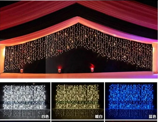 

Fairy 3*1m 150 LED curtains string Garland light Christmas new year Wedding Holiday Party Home luminaria Decoration lamps