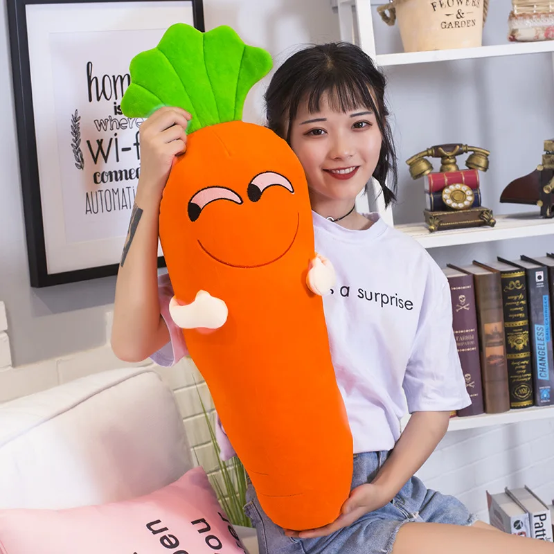 6 Вниз Хлопок Kawaii милые мягкие игрушки в форме моркови Плюшевые Растения мягкая подушка-Морковка Дети Детские игрушки для девочек Дети мальчики подарок на день рождения - Цвет: 6