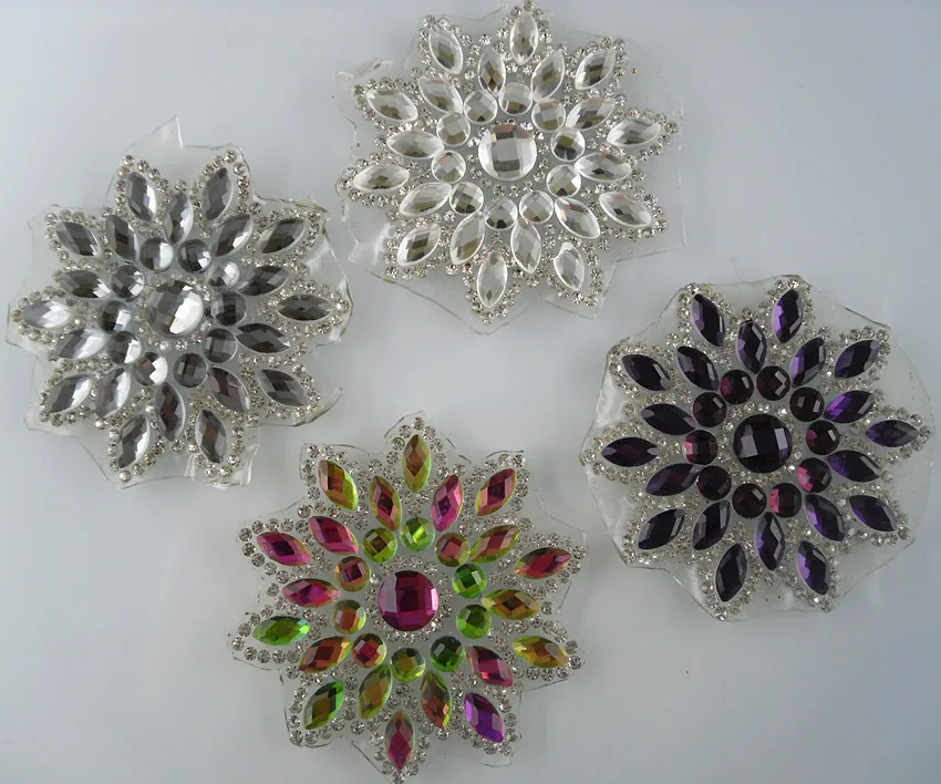 Исправленное железо 60 мм снежный цветок круглый граненый стекло Кристалл