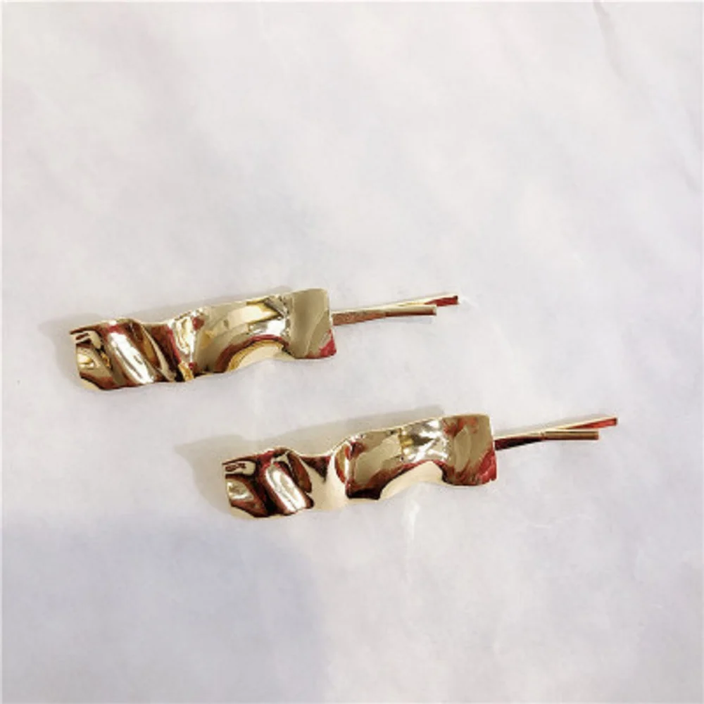 

2019 Korea Fashion Metal Hair Clips Geometric Irregular Imitiation Pearl Hairpins Hair Accessories for Women Girls Dropshipping