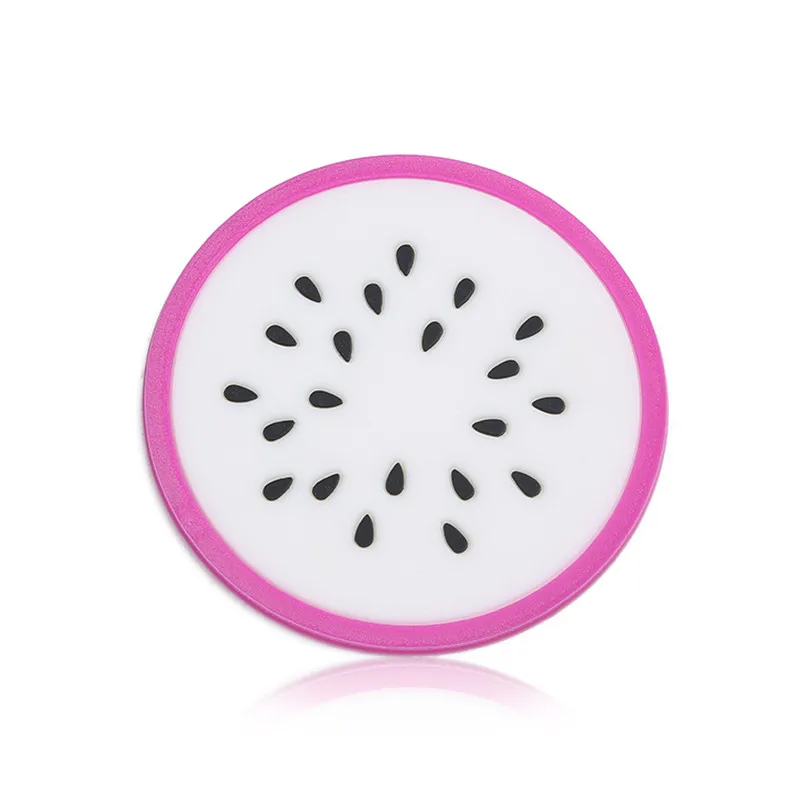 2 шт./лот круглый силиконовый коврик арбуз лимон фрукты силиконовые подставки