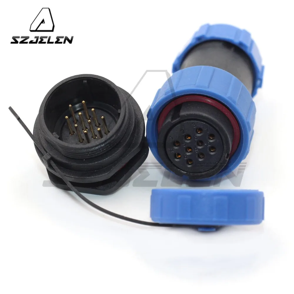 SP21 10-контактный водонепроницаемый разъем автомобильный проводной авиационный