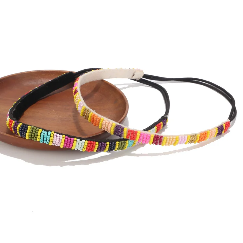 Женские обручи для волос с радужными бусинами элегантные вечерние украшения