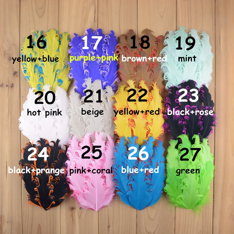 Оптовая продажа 100 шт./лот шикарные подкладки из курчавых перьев для ободков