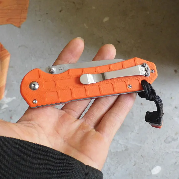 58-60HRC Ganzo G7452P 440C G10 ручка со свистком складной нож для выживания Отдых на природе нож карманный тактический уличный инструмент EDC