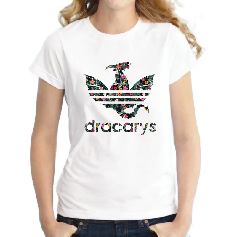 Dracarys для женщин Футболка мать дракона Harajuku camisetas vogue летние футболки игры Daenerys femme
