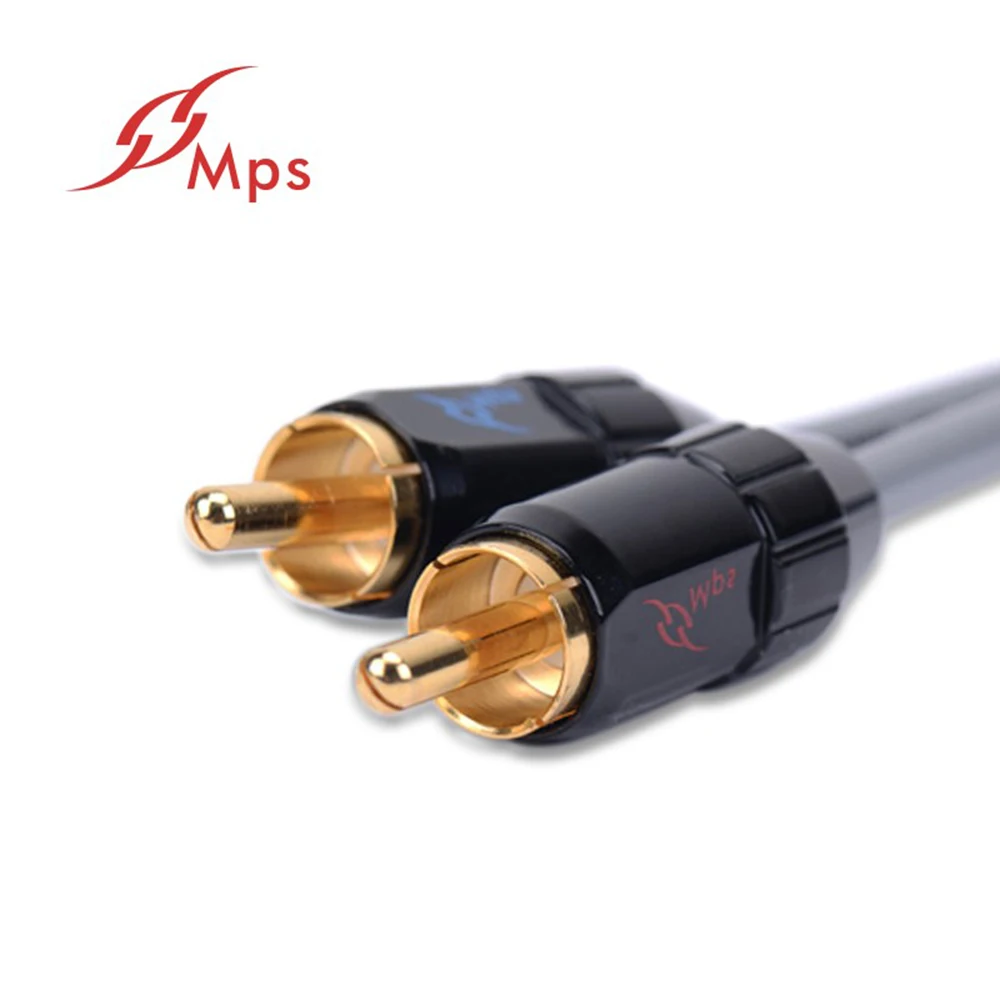 Кабель для динамиков MPS с разъемом 3 5 мм на 2 RCA Hi Fi 99.9997% OCC 24 К золотым покрытием|3.5mm