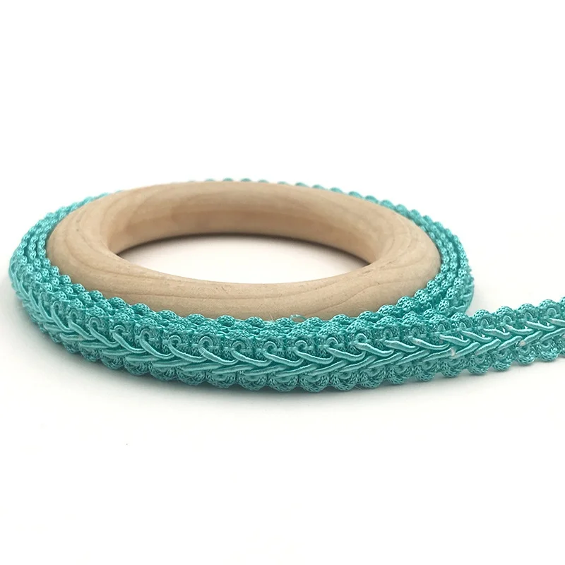 teal 5 м 12 мм кривая хлопчатобумажная кружевная отделка сороконожка плетеная лента ткань ручной работы DIY Швейные принадлежности аксессуары для рукоделия - Цвет: teal