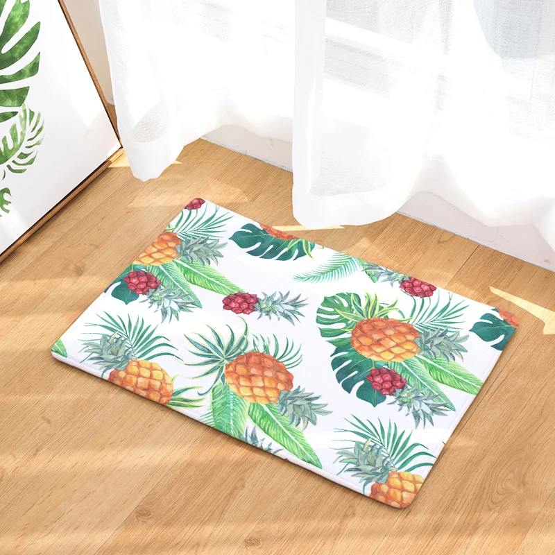 Новые противоскользящие ковры с зеленым растительным принтом коврики для ванной