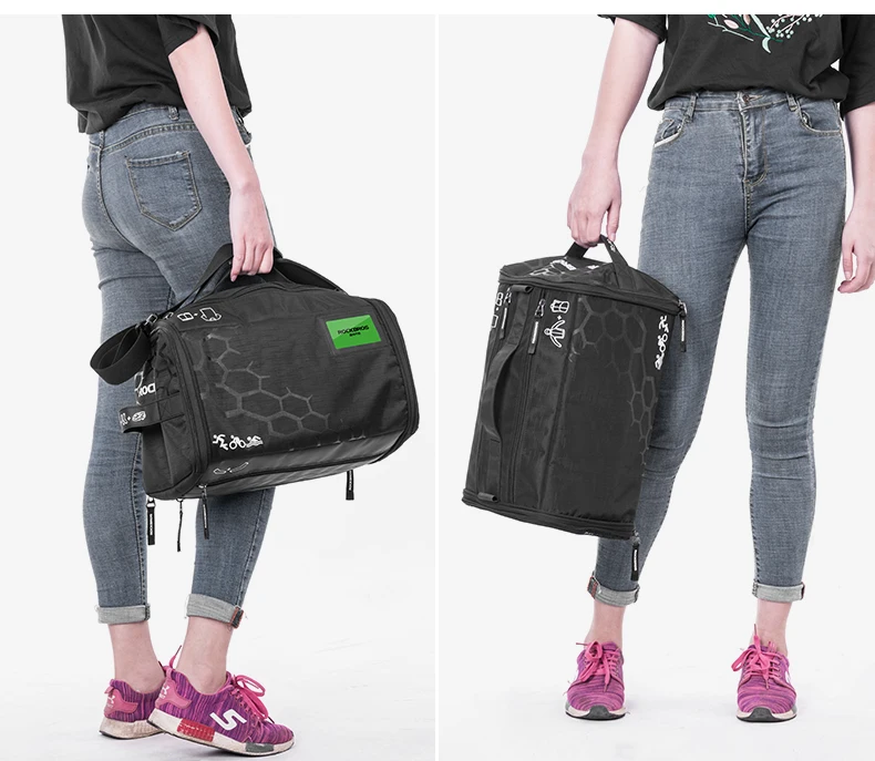ROCKBROS 20L спортивные портативные сумки водонепроницаемые большой емкости для хранения на открытом воздухе с бесплатным дождевиком многофункциональные сумки для тренажерного зала и путешествий