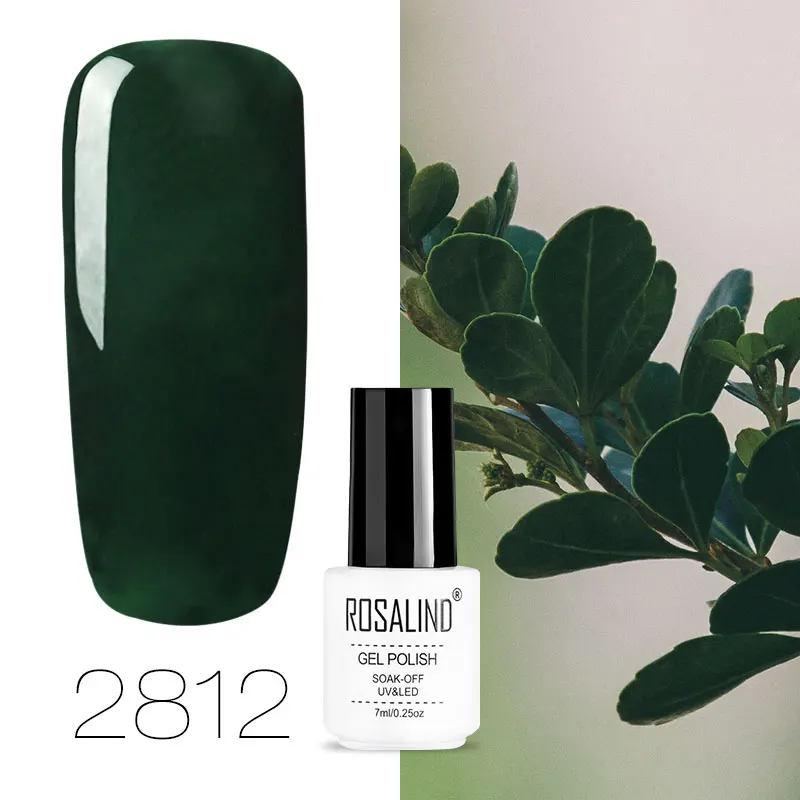2812 ROSALIND 7 мл гель Гель-лак для ногтей Краска полупостоянные ногти художественный Гель-лак для ногтей для маникюра Gellak Top Coat - Цвет: 2812